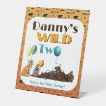 Wilde Zwei Tiere Zweiter Geburtstag