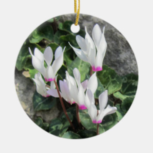 Wilde Zyklamen Keramik Ornament