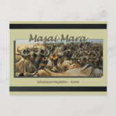 Wildebeest/Gnu-Migration, Safari-Postkarten Postkarte (Vorderseite)