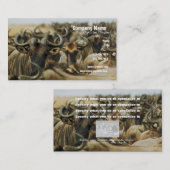 Wildebeest Gnus Kenia-Safari-Visitenkarten Visitenkarte (Vorne/Hinten)