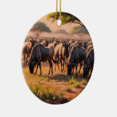 Wildebeest in Savanne Keramik Ornament (Rechts)