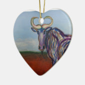 Wildebeest Keramikornament (Links)