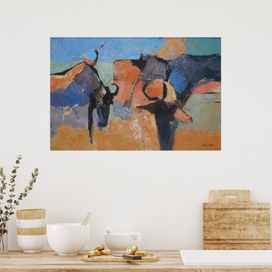 Wildebeest - Kunstdruck Poster (Küche)