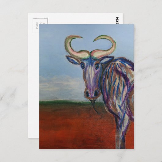 Wildebeest Postkarte (Vorne/Hinten)