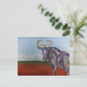 Wildebeest Postkarte (Stehend Vorderseite)