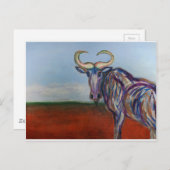 Wildebeest Postkarte (Vorne/Hinten)