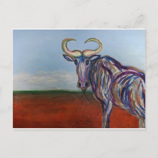 Wildebeest Postkarte (Vorderseite)