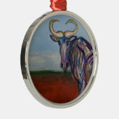 Wildebeest Silbernes Ornament (Rechts)