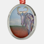 Wildebeest Silbernes Ornament (Links)