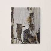 Wildebeest springt in den Mara River Puzzle (Vertikal)