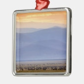 Wildebeest während der Migration, Conerneut aetes Silbernes Ornament (Links)