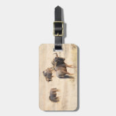 Wildebeest wild lebende Tierfotografie Afrika Safa Gepäckanhänger (Vorderseite vertikal)