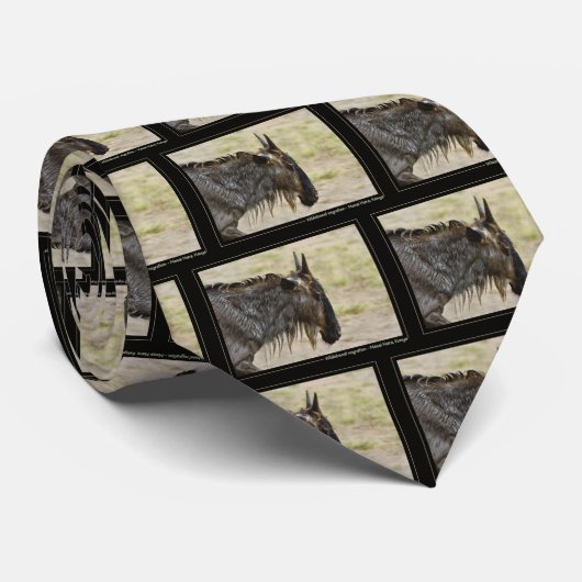 Wildebeestmigration Kenia-TierunisexKrawatten Krawatte (Gerollt)