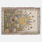 Wildeblumen-Quilt-Gewebe-Wurfdecke Decke (Vorderseite)