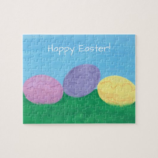 Wildeier in Gras-Happy-Osterpuzzles Puzzle (Horizontal)