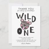 Wilder 1. Geburtstag Dankeskarte (Vorderseite)