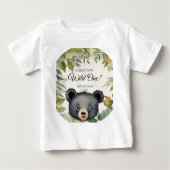 Wilder 1. Geburtstag-Waldbär Baby T-shirt (Vorderseite)