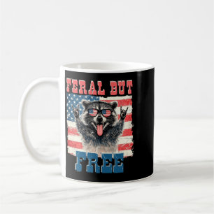 Wilder aber patriotischer Waschbär 4. Juli Amerika Kaffeetasse