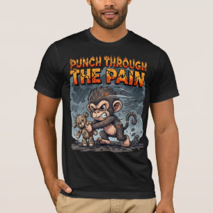 Wilder Affe schlägt durch den Schmerz hindurch T-Shirt