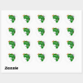 Wilder Afrika Runder Aufkleber (Blatt)