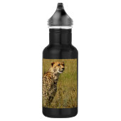 Wilder afrikanischer Gepard in den Savanne-Gräsern Edelstahlflasche (Rechts)