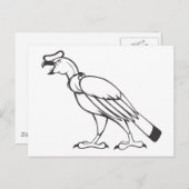Wilder Andenkondor-Vogel in Schwarzweiss Postkarte (Vorne/Hinten)