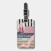 Wilder Apfel| Couture Streifen - Schuhe und Beutel Gepäckanhänger (Vorderseite vertikal)