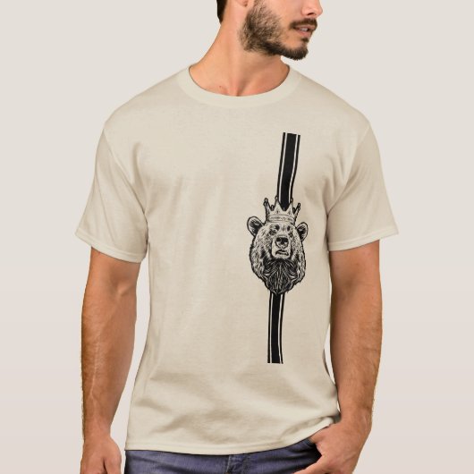 Wilder Bär Grafik Herren T-Shirt (Vorderseite)