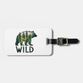 Wilder Bär im Freien Gepäckanhänger (Vorderseite horizontal)