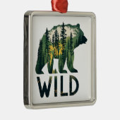 Wilder Bär im Freien Ornament Aus Metall (Rechts)