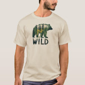 Wilder Bär im Freien T-Shirt (Vorderseite)