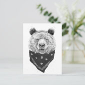 Wilder Bär Postkarte (Stehend Vorderseite)
