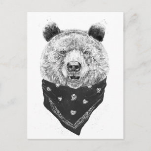 Wilder Bär Postkarte