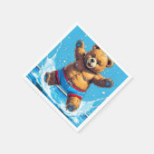 Wilder Bär Sommer Vintager Pool Serviette (Ecke)