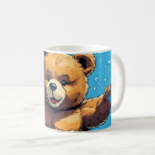 Wilder Bären-Sommer-Vintage-Pool Kaffeetasse (VorderseiteRechts)