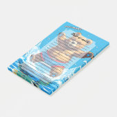 Wilder Bären-Sommer-Vintage-Pool Post-it Klebezettel (angewinkelt)