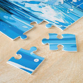 Wilder Bären-Sommer-Vintage-Pool Puzzle (Seite)