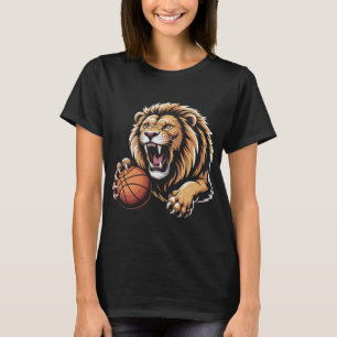 wilder Basketball Löwe Maskottchen Sports Team Gei T-Shirt