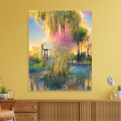 Wilder Baum der Zukunft bei Sonnenuntergang Leinwanddruck (Insitu (Wohnzimmer))