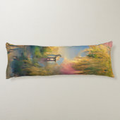 Wilder Baum der Zukunft bei Sonnenuntergang Seitenschläferkissen (Rückseite)