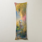 Wilder Baum der Zukunft bei Sonnenuntergang Seitenschläferkissen (Rückseite (Vertikal))