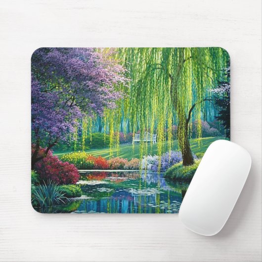 Wilder Baum über dem Wasser Kunst Mousepad (Mit Mouse)