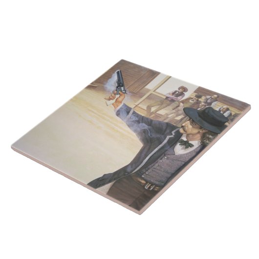 "Wilder Bill" Hickok (1837-76) demonstriert sein Fliese (Seite)