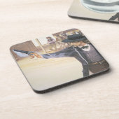 "Wilder Bill" Hickok (1837-76) demonstriert sein Getränkeuntersetzer (Linke Seite)