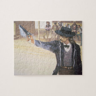 "Wilder Bill" Hickok (1837-76) demonstriert sein Puzzle