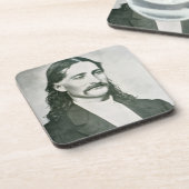 "Wilder Bill" Hickok (b/w Foto) Getränkeuntersetzer (Linke Seite)