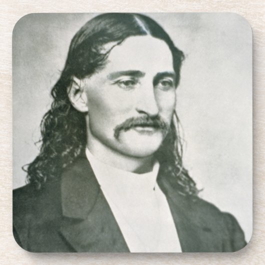"Wilder Bill" Hickok (b/w Foto) Getränkeuntersetzer (Vorderseite)