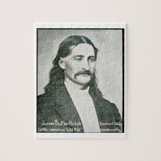 "Wilder Bill" Hickok (b/w Foto) Puzzle (Vertikal)