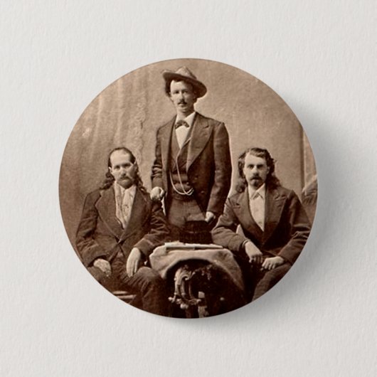 Wilder Bill Hickok - Texas-Jack - Büffel Bill Button (Vorderseite)