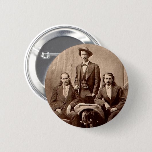 Wilder Bill Hickok - Texas-Jack - Büffel Bill Button (Vorne & Hinten)